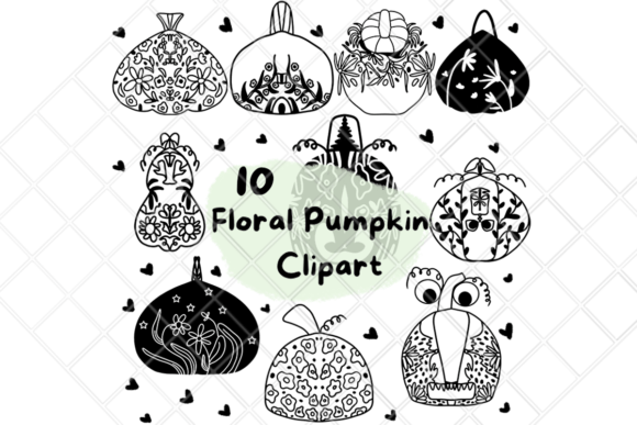 Download Floral Pumpkin Clipart Illustration - Illustration Collection