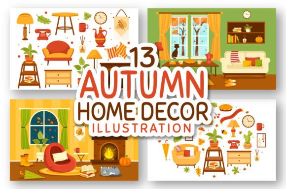 Download 13 Autumn Home Decor Illustration - Illustration Collection