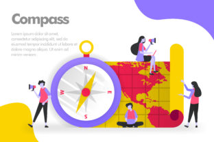 Download Compass and Maps Illustration Concept - Illustration Collection