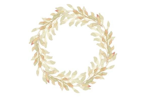 Download Watercolor Leaf Foliage Floral Wreath - Leaf foliage Collection
